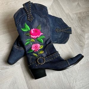 J. Reneé 'Dakota' Boot BLUE DENIM/ MULTI